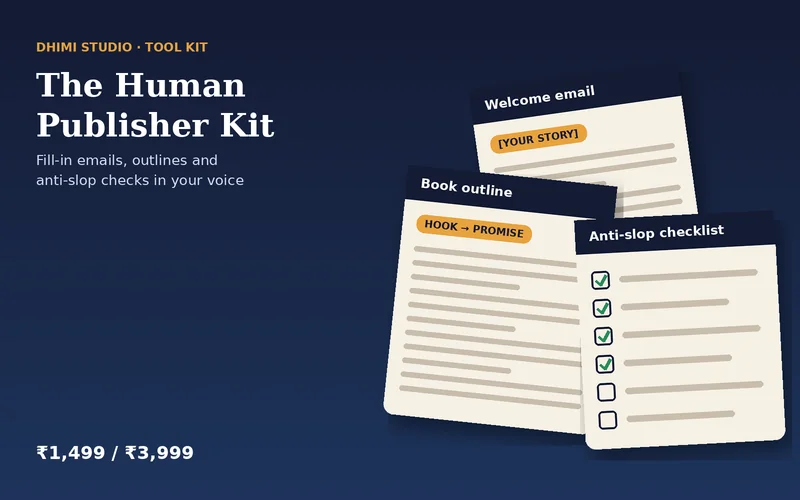 Human Publisher Kit: email, outline and checklist templates
